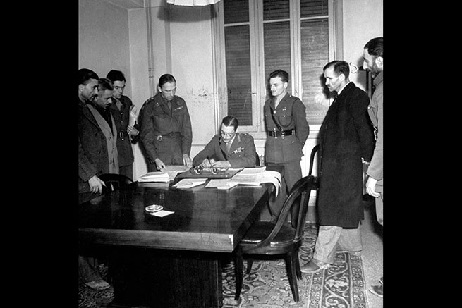 Подписание перемирия, январь 1945 год
