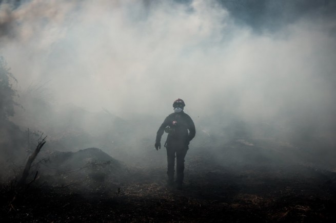 Третий день катастрофического пожара на Эвии