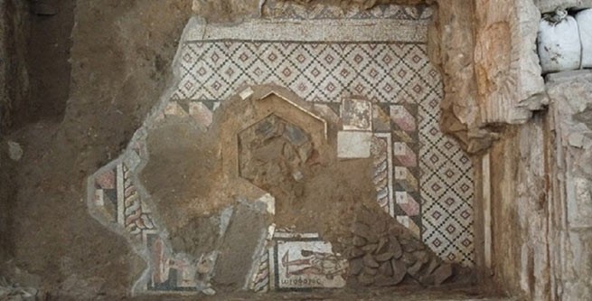 Во время работ по строительству метро в Салониках обнаружены древние мозаики
