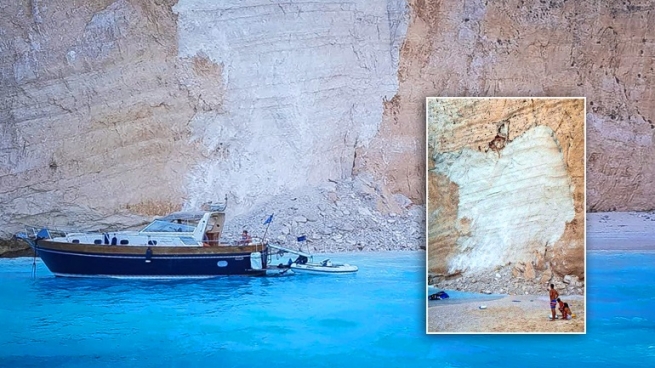 Береговая охрана закрывает греческий пляж Навагио после обвала