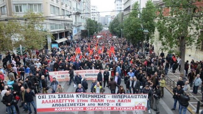 Греческие коммунисты провели митинг на 46-летие Политехнио