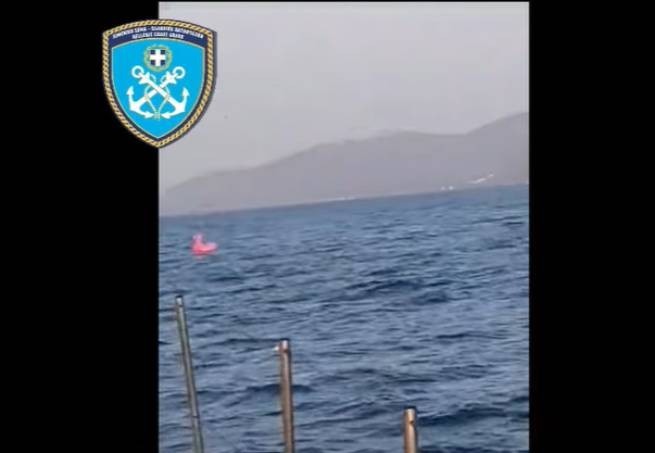Надувной фламинго унес купальщицу далеко в море (видео)