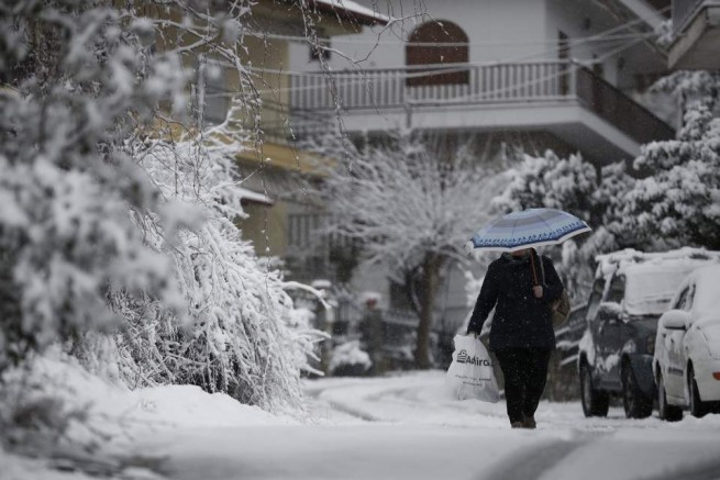 Холодный фронт приносит снегопад в северную Грецию