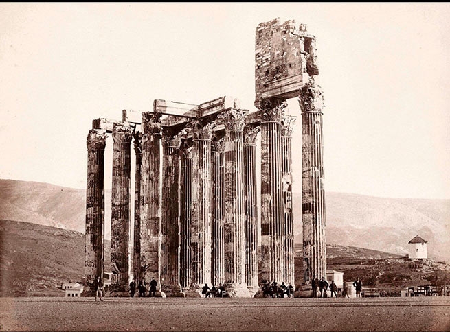 История старого снимка или как монахи на храм Зевса Олимпийского залезли