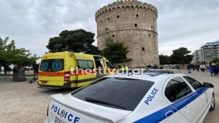 Самоубийство в Салониках: мужчина спрыгнул с Белой башни (видео)