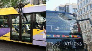 В Афинах пострадали шестеро туристов, пассажиров экскурсионного автобуса